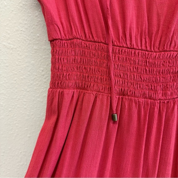 Market & Spruce Red / Orange Dress Short Sleeve Size Small - Picture 3 of 8